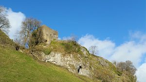 Peveril Castle viewed from Cave Dale