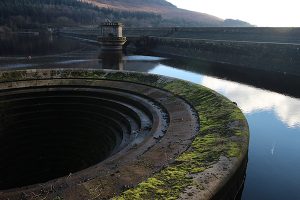 The west plugole at Ladybower Reservoir